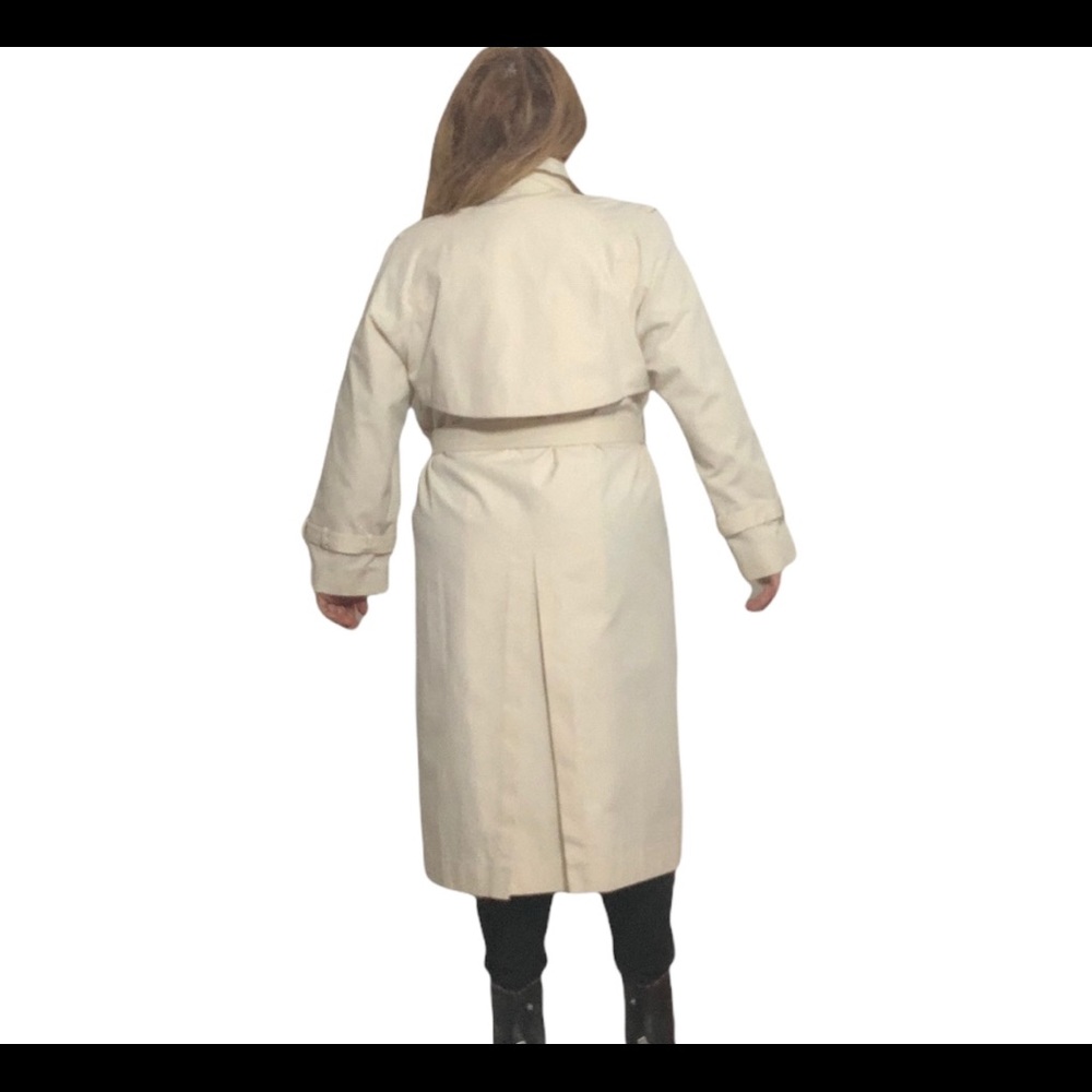 Vintage VIA Veneto Luxury Beige long trench Size L - Picture 5 of 15